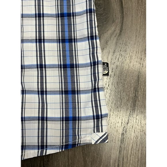 The North Face Button Down Short Sleeve Plaid Shirt Large Vented - Picture 3 of 9